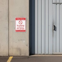 Polite Notice - No Parking in Front of this Garage