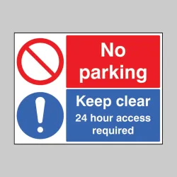No Parking Keep Clear 24 Hour Access Required