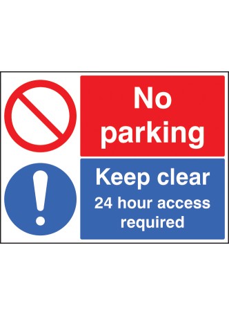 No Parking 24 Hour Access Required Sign - Made in Britain