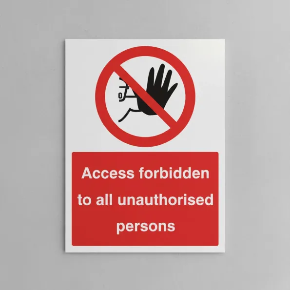 Access Forbidden to All Unauthorised Persons