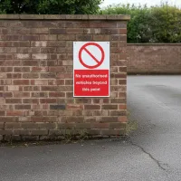 No Unauthorised Vehicles Beyond this Point