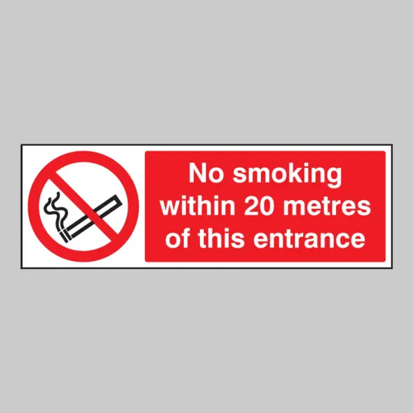 No Smoking within 20 Metres of this Entrance