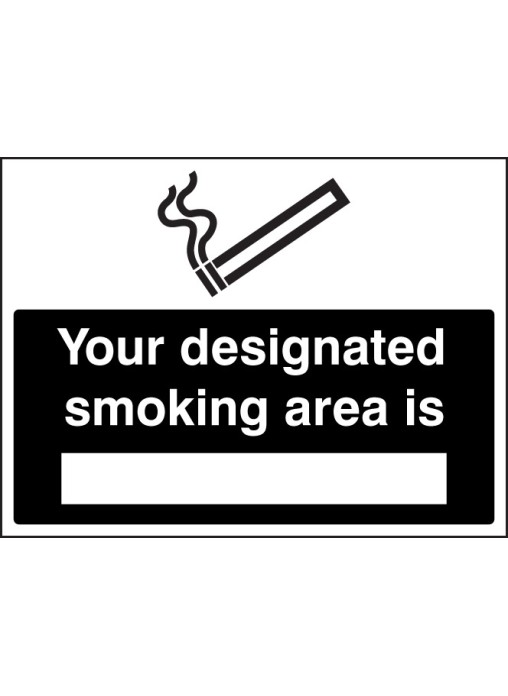 Your Designated Smoking Area Is (White / Black)