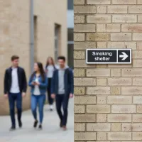 Smoking Shelter - Arrow Right