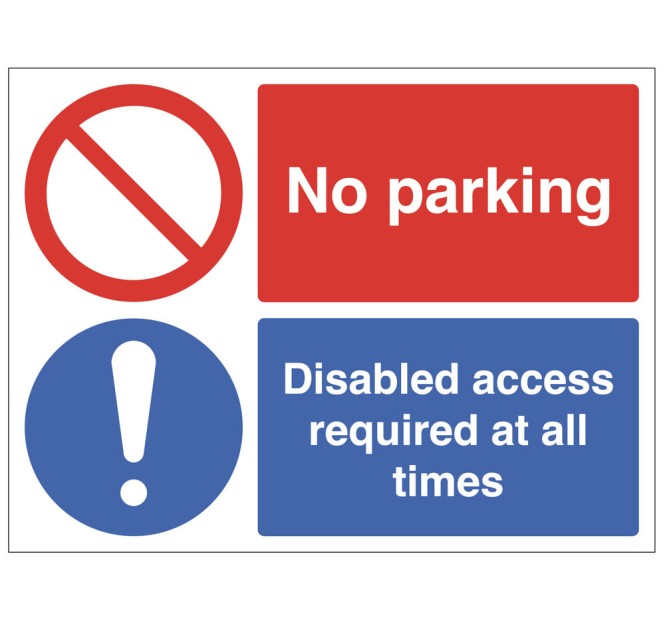 No Parking - Disabled Access Required at all Times