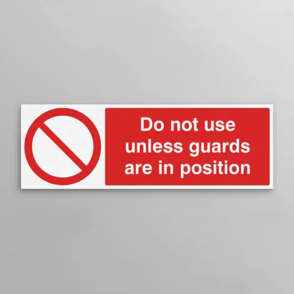 Do Not Use Unless Guards Are in Position Do Not Use Unless Guards Are in Position