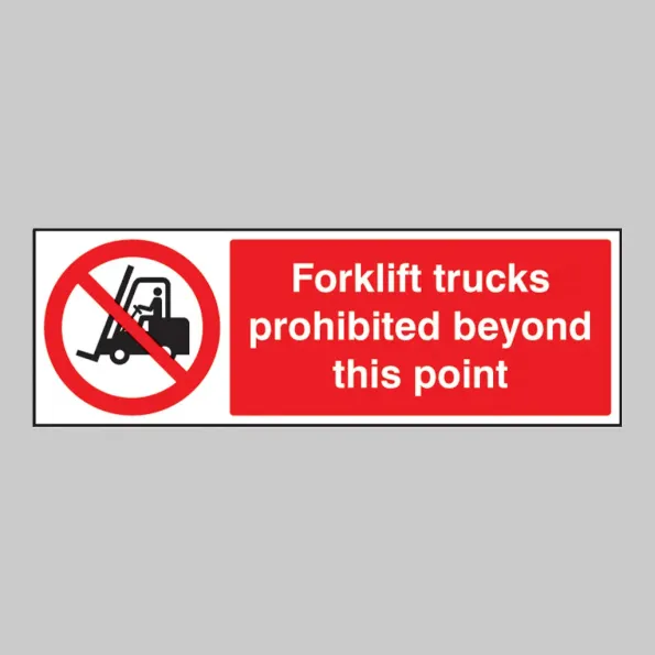 Forklift Trucks Prohibited Beyond this Point