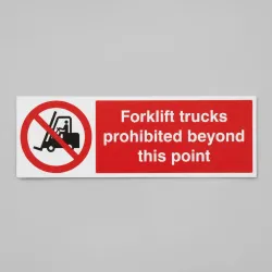 Forklift Trucks Prohibited Beyond this Point