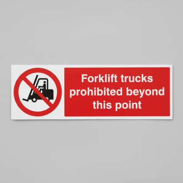 Forklift Trucks Prohibited Beyond this Point