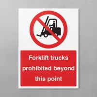 Forklift Trucks Prohibited Beyond this Point