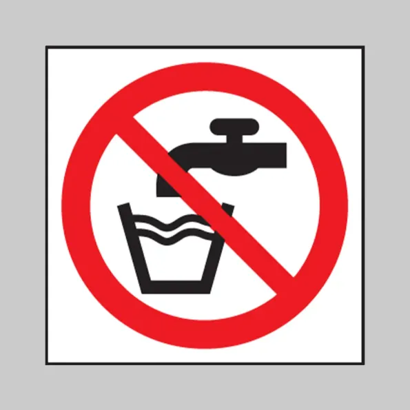 Not Drinking Water Symbol