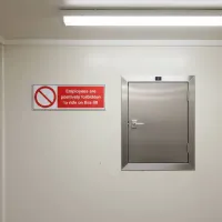Employees Are Forbidden to Ride On Lift