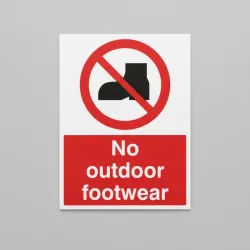 No Outdoor Footwear No Outdoor Footwear