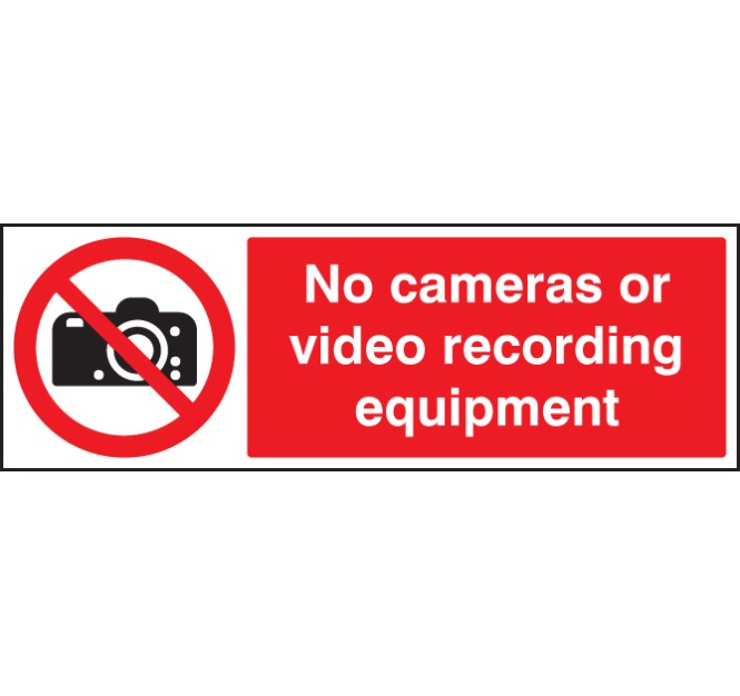 No Cameras Or Video Recording Equipment
