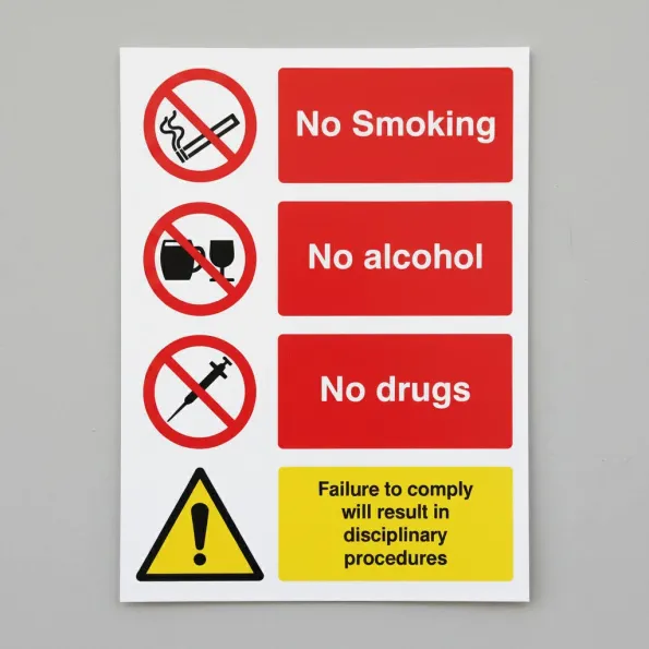 No Smoking - Alcohol - Drugs