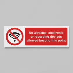 No Wireless Electronic or Recording Devices No Wireless Electronic or Recording Devices