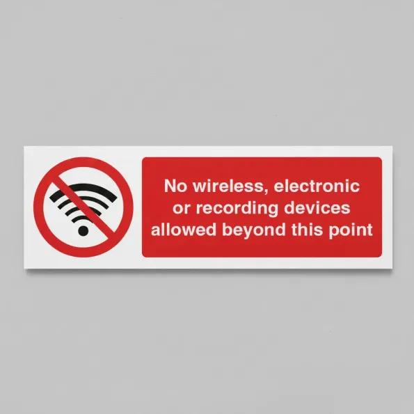 No Wireless Electronic or Recording Devices No Wireless Electronic or Recording Devices