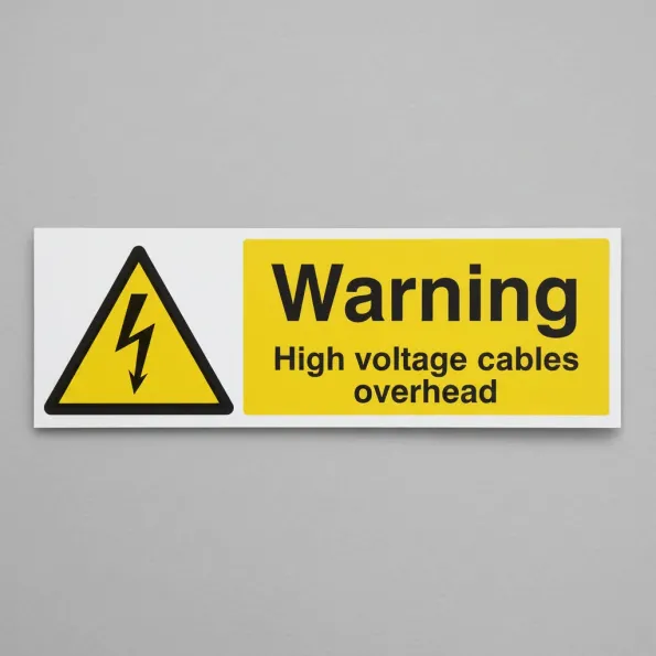 Warning - High Voltage Cables Overhead Warning - High Voltage Cables Overhead