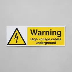 Warning - High Voltage Cables Underground