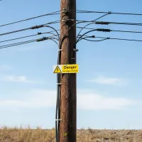 Danger - Live Wires Overhead Danger - Live Wires Overhead