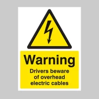Warning - Drivers Beware Overhead Cables Warning - Drivers Beware Overhead Cables