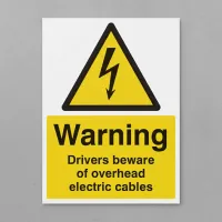 Warning - Drivers Beware Overhead Cables Warning - Drivers Beware Overhead Cables