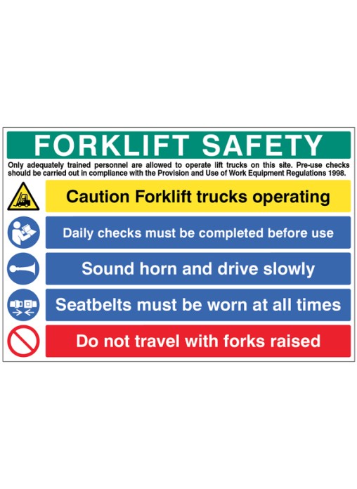 Forklift Safety Multi Message Board