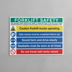 Forklift Safety Multi Message Board