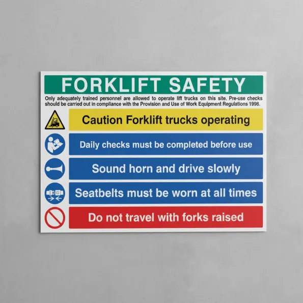 Forklift Safety Multi Message Board
