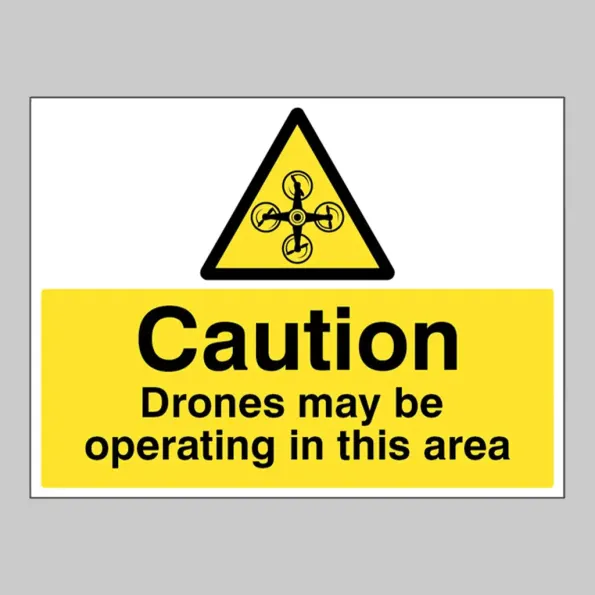Caution - Drones May be Operating in this Area Caution - Drones May be Operating in this Area