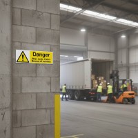 Danger - Stop / Look / Listen - Beware of Vehicles