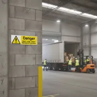 Danger - Stop / Look / Listen - Beware of Vehicles Danger - Stop / Look / Listen - Beware of Vehicles