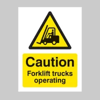 Caution - Forklift Trucks Operating