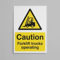 Caution - Forklift Trucks Operating