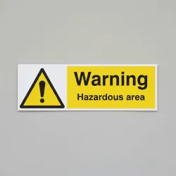 Warning - Hazardous Area