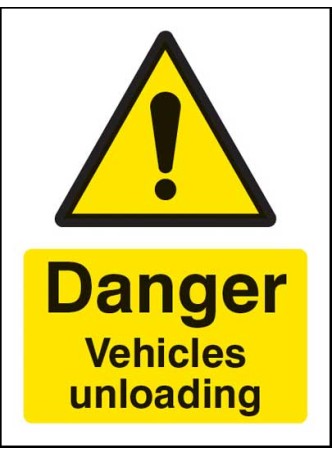 Danger - Vehicles Unloading