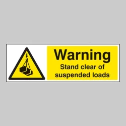 Warning - Stand Clear of Suspended Loads Warning - Stand Clear of Suspended Loads