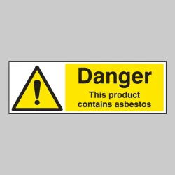 Danger - Product Contains Asbestos