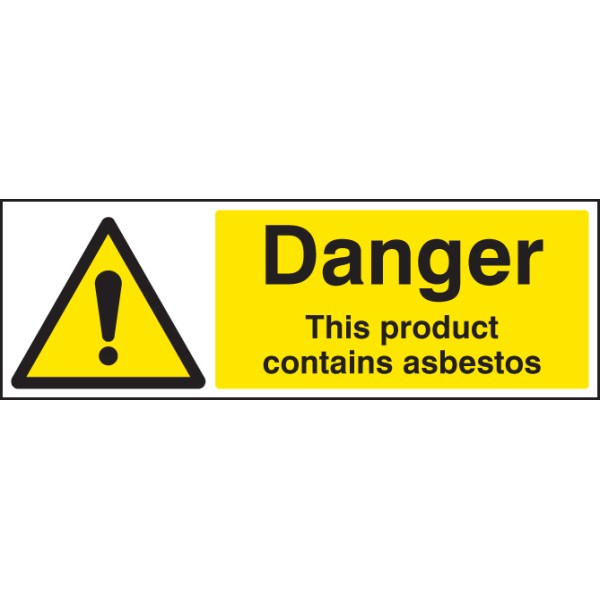 Danger - Product Contains Asbestos