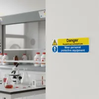 Danger - Hazardous Substances - Wear PPE