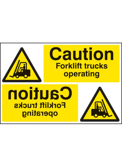 Reflrction Sign Caution - Forklift Trucks Operating Reflection Sign