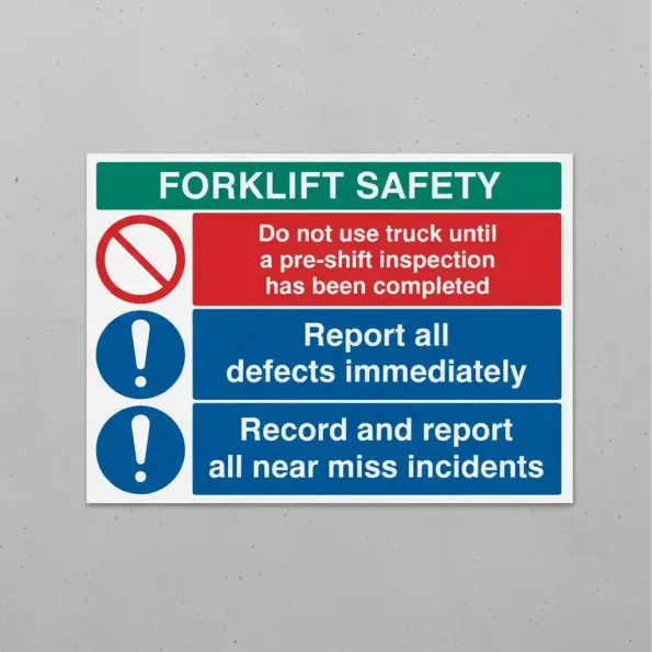 Forklift Safety - Do not use until Inspected - Report and Record Defects and Near Misses Forklift Safety - Do not use until Inspected - Report and Record Defects and Near Misses