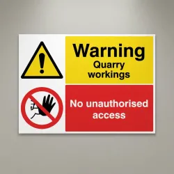 Warning - Quarry Workings - Keep Out