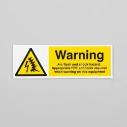Warning - Arc Flash / Shock - Appropriate PPE and Tools Required