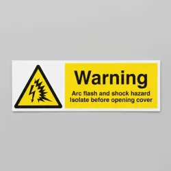 Warning - Arc Flash / Shock - Isolate before Opening Cover