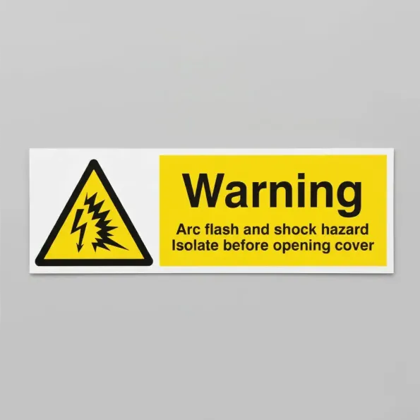 Warning - Arc Flash / Shock - Isolate before Opening Cover Warning - Arc Flash / Shock - Isolate before Opening Cover