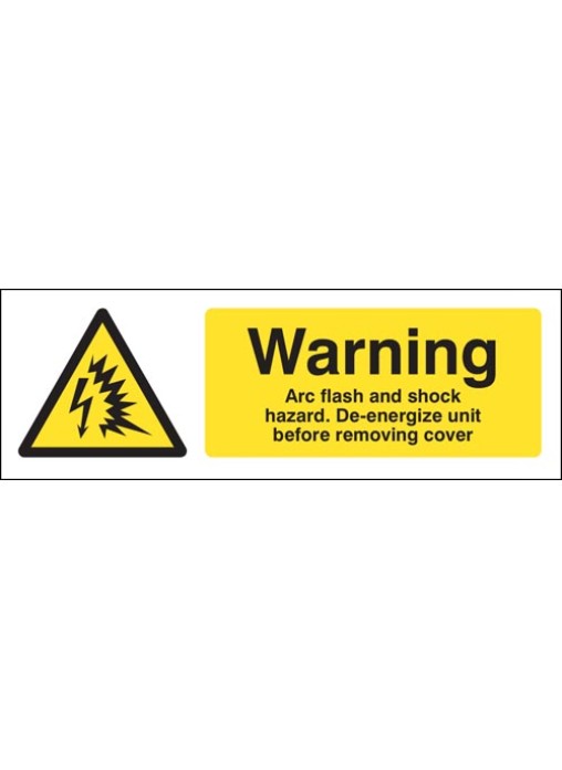 Warning Arc Flash and Shock Hazard Deenergize unit Before Removing Cover