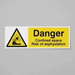 Danger - Confined Space - Risk of Asphyxiation