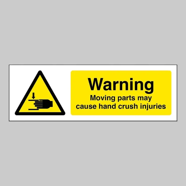 Warning - Moving Parts may cause Hand Crush Injuries