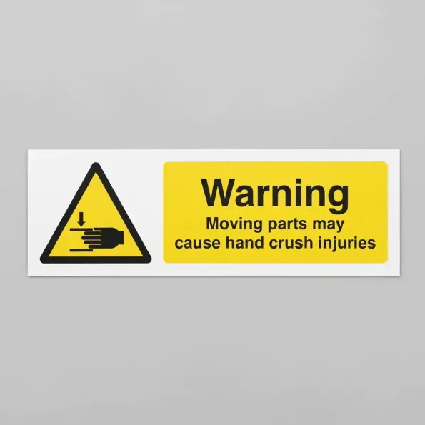 Warning - Moving Parts may cause Hand Crush Injuries